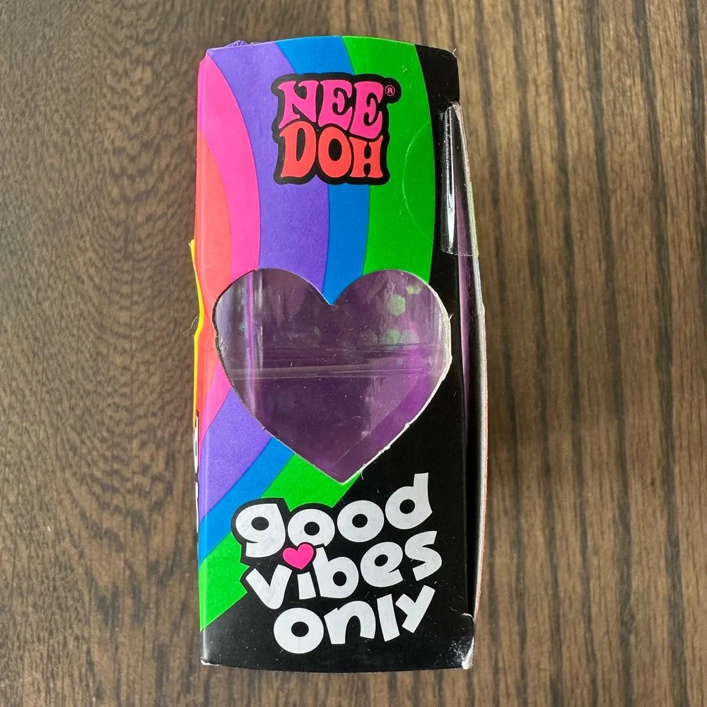 Schylling NeeDoh Love Yourself Heart Purple New NIB Good Vibes Only Squishy Toy